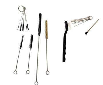 Zestaw szczoteczek do czyszczenia aerografów zestaw szczotek przetyczek wyciory 17 elementów AH507 zdjęcie nr 5