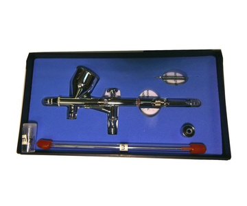 AEROGRAF AB180 AB-180 AB 180 Z DYSZĄ 0.2 0.3 ORAZ 0.50 DO AEROGRAFII + króciec GZ 1/4 i wężyk Airbrush zdjęcie nr 7