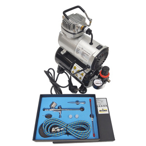 Aerograf AB-130K AB130K AB 130K kompresor z butlą zestaw malarski mini zdjęcie nr 18