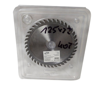 Piła tarcza tarcze do cięcia drewna 125mm 40t z widią 125x22,23-20 mm x 40 zębów widiowa AJM Tools 125x22,2x40t zdjęcie nr 1