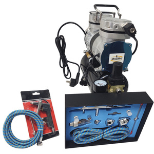 Aerograf AB 186K z kompresorem dwutłokowym do malowania 30T zestaw lakierniczy AB-186K zdjęcie nr 17