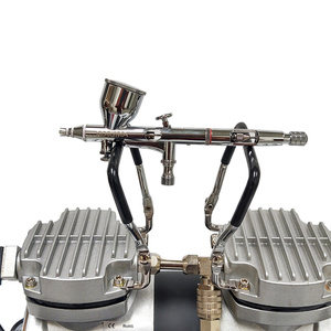 Aerograf AB-180K AB180K AB 180K z kompresorem dwutłokowym do malowania 30T zestaw lakierniczy zdjęcie nr 7