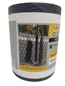 Taśma ogrodzeniowa antracyt 19x35 osłona na plot ogrodzenie panelowe grafit zdjęcie nr 14