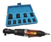 Zestaw klucz - grzechotka pneumatyczna 1/2" model NST-5059F + nasadki do kluczy udarowych 1/2" 10 elementowy 8-27mm marki Magma