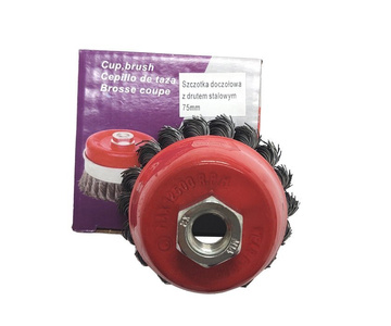 Szczotka druciana obrotowa doczołowa 75mm plecionka szczotki doczołowe 75 M14 drut Angle Grinder WIRE 75xM14 75M14 75 M14 zdjęcie nr 14