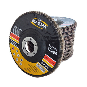 Zestaw 10 sztuk tarcz tarcze do metalu szlifowania lamelka listkowa 125mm gr80 P80 Magma Tarcza lamelkowa Elektrokorund płytkowa płytkowe zdjęcie nr 2