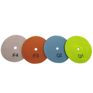 Zestaw 4 Tarcz diamentowa rzepik na sucho 100 mm TPP400 czterostopniowy Q1 Q2 F3 F4 szlifowania gres gresu kamień granit marmur poler polerowania polerska fazowania zdjęcie nr 3