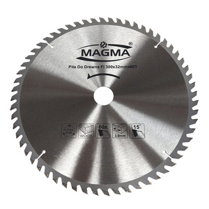 Piła tarcza tarcze do cięcia drewna 300 mm 60t z widią 300x32 mm x 60 zębów widiowa Magma 300x32x60t red 30 mm 25,4 mm 22,23 mm 20 mm 300x30 300x25,4 300x22,23 zdjęcie nr 4