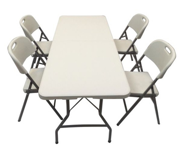 Stół cateringowy 180cm / campingowy składany + 4 krzesła kateringowy ogrodowy do ogrodu bankietowy zestaw biesiadny zdjęcie nr 1