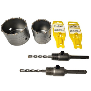 Otwornica do betonu 65mm + 80mm przejście adapter sds+ plus frez przejścia zestaw zdjęcie nr 10