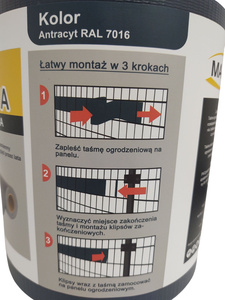 Taśma ogrodzeniowa antracyt 19x50 osłona na plot ogrodzenie panelowe grafit zdjęcie nr 12