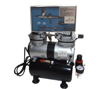 Aerograf 180S z kompresorem dwutłokowym do malowania TU30T TG-180S zdjęcie nr 4