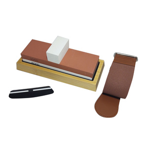 Kamień wodny ostrzałka do ostrzenia noży kamień wodny 3000/8000 osełka dwustronna do noży kamień szlifierski 2010H + Pasek skórzany skóra ekologiczna do ostrzenia wygładzania zdjęcie nr 2