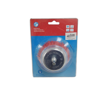 Szczotka nylonowa czołowa na wiertarkę 100mm/T6mm trzpień nulon postarzanie zdjęcie nr 2