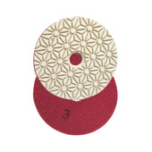 Tarcza diamentowa rzepik na mokro 100 mm #3 kwiatek szlifowania gres gresu kamień granit poler polerowania polerska dysk polerski