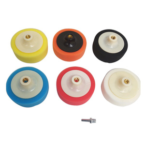 Zestaw gąbek gąbka biała czarna pomarańczowa żółta 125 6 szt miękka średnia twarda 125mm 125xm14 125x45 6 sztuk komplet + trzpień M14 zdjęcie nr 9