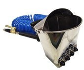 Tynkownica pneumatyczna do ścian i sufitów z metalowymi dyszami model 011DE agregat + Wąż do kompresora 20mb PE 8x12 węże pneumatyczne przewód spiralny 20mb + Króciec szybkozłączka z gwintem wewnętrznym GW 1/2"