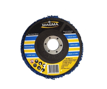 Dysk krążek tarcza 125 do usuwania rdzy farby włosy murzyna włóknina niebieska tarcza do szlifowania metalu 125mm tarcze Krążek z nylonu ściernego 125x22mm do czyszczenia zgrubnego zdjęcie nr 3