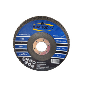 10 sztuk tarcz tarcze do metalu szlifowania lamelka listkowa 125 mm 125mm gr60 P60 AJM Tools Tarcza lamelkowa Elektrokorund płytkowa płytkowe zdjęcie nr 4