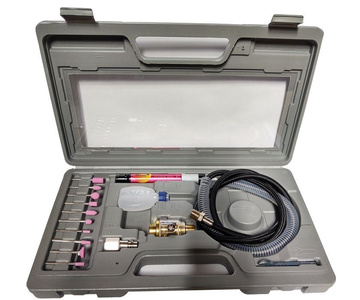 Szlifierka pneumatyczna trzpieniowa z kamieniami AT010K palcowa micro palcowa mini + 10 sztuk Kamienie walcowe na trzpieniu 5x10x3 granulacja 80 zdjęcie nr 16