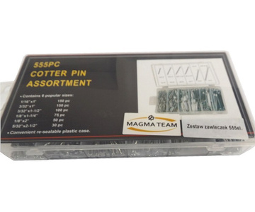 Zawleczki proste zestaw zawleczek 555 szt. komplet cotter pins SC-555 zdjęcie nr 4