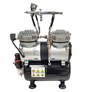 Aerograf AB-180K AB180K AB 180K z kompresorem dwutłokowym do malowania 30T zestaw lakierniczy zdjęcie nr 9