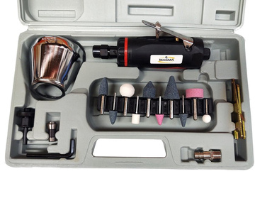 Szlifierka pneumatyczna przecinarka diax AT12K pilnikarka trzpieniowa prosta z kamieniami AT-012BK AT012BK zdjęcie nr 5