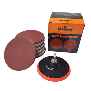 Zestaw krążki na rzep papier ścierny PEX 125mm 125 mm gr 120 krążek 100 szt + dysk na rzep szlifierski z gąbką 125 mm 125mm zdjęcie nr 7