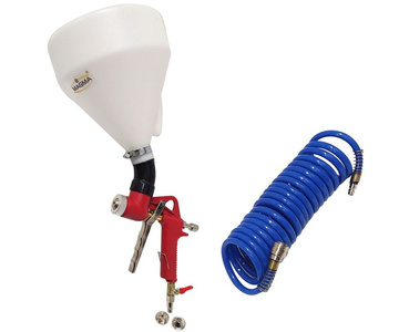 Pistolet do tynków plastik 001AD + zawór + przegub z dyszami 2.0 3.0 4.0 6.0 8.0 + przewód wąż pneumatyczny 15mb PE 8x12 zdjęcie nr 4