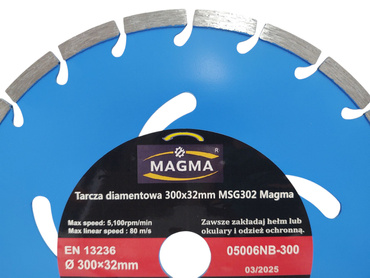 Tarcza diamentowa do betonu 300x32mm MSG302 Magma MSG 300x32 300 x 32 300x32mm zdjęcie nr 9