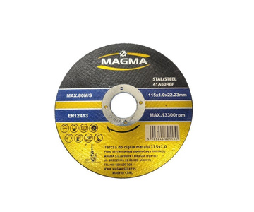 Tarcza do cięcia stali metalu 115x1,0 tarcze Magma zdjęcie nr 1