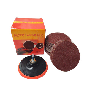 Zestaw krążki na rzep papier ścierny PEX 125mm 125 mm gr 60 krążek 100 szt + dysk na rzep szlifierski z gąbką 125 mm 125mm zdjęcie nr 1