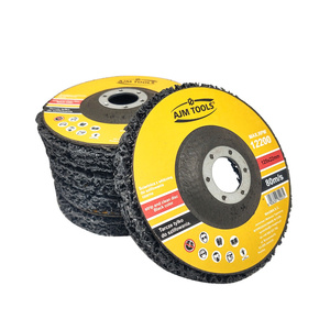 Zestaw 10 tarcz tarcze do szlifowania metalu stali z włókniną czarna 125 dysk krążek do usuwania rdzy farby włosy murzyna BRICK METAL WOOD zdjęcie nr 2