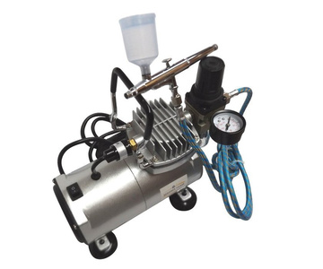 Zestaw malarski kompresor mini z aerografem AB131E AB-131E AB 131E dyszą 0,3mm marki Magma zdjęcie nr 3