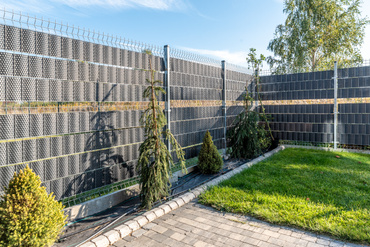 Taśma ogrodzeniowa technorattanowa, osłona płotu, 1200 g/m2 19x255cm RD04 Czarny zdjęcie nr 5