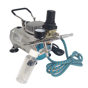 Kompresor do aerografów TC20C + AB182P + wężyk 1/4-1/8 1,8m Aerograf AB-182P Airbrush DOUBLE ACTION Airbrush AB182P AB182 AB 182P zdjęcie nr 6