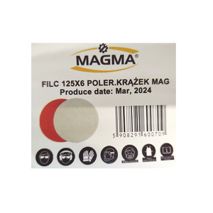 Filc polerski na rzep 125 mm 6 mm polerka do polerowania zdjęcie nr 11