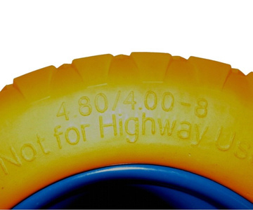 Koło do taczki wózka 4.80 / 4.00-8 pełne PU bezdętkowe zdjęcie nr 8