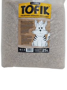 Żwirek zbrylający dla kota, kruszon - Tofik 25 L Ściółka do kuwety zdjęcie nr 8