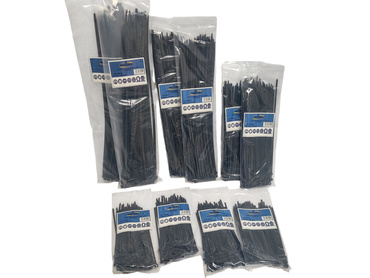 Zestaw opasek zaciskowych 1000 szt czarne z filtrem UV zdjęcie nr 2
