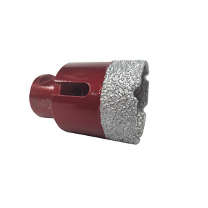 Wiertło nasypowe 40 mm z gwintem M14 czerwone gresu gres otwornica koronka glazura zdjęcie nr 6