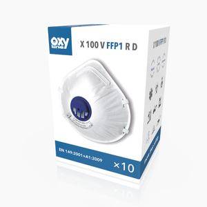 Maska przeciwpyłowa Oxyline X 100V FFP1 RD półmaska 50 x sztuk zdjęcie nr 3