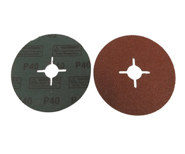 Krążek fibrowy fi 125 tarcza fibrowa do szlifowania metalu drewna pcv pakiet 25 szt. fibra granulacja 40 zdjęcie nr 3