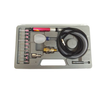 Szlifierka pneumatyczna trzpieniowa z kamieniami AT010K palcowa micro palcowa mini + 10 sztuk Kamienie walcowe na trzpieniu 5x10x3 granulacja 80 zdjęcie nr 6