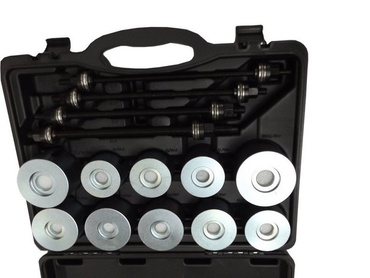 Ściągacz tulei łożysk 34-90mm adaptery prasy MAGMA LT-K27 27el 1025D Ściągacz tulei i wahaczy 27pcs Ściągacze uniwersalne do łożysk i tuleji 27p zdjęcie nr 12