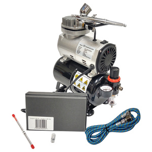 Aerograf AB130 z dyszą 0,2 I 0,3 + kompresor z butlą mini pompa powietrza sprężarka z kompresorem AB-130 AB 130 zdjęcie nr 12