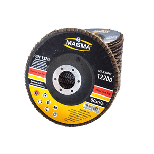 Zestaw 10 tarcz tarcze do metalu szlifowania  lamelka listkowa 125mm gr60 P60 Magma Tarcza lamelkowa Elektrokorund płytkowa płytkowe zdjęcie nr 1