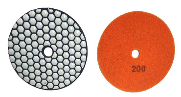 Tarcza diamentowa rzepik na sucho 125 mm gr 200 szlifowania gres gresu kamień granit poler polerowania polerska fazowania P 200 G200 #200 zdjęcie nr 2