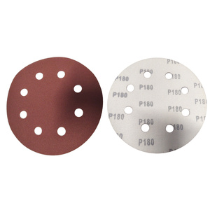 Krążki ścierne 180 mm papier na rzep gr. 180 z otworami 10 szt ścierny krążek samoprzylepne otwory 110mm zdjęcie nr 13