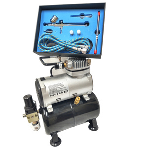 Aerograf AB-130K AB130K AB 130K kompresor z butlą zestaw malarski mini zdjęcie nr 22